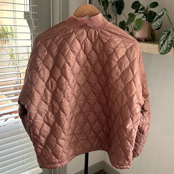 JoyLab Quilted Windbreaker Jacket Water Resistant Dusty Pink Size M - Picture 2 of 8